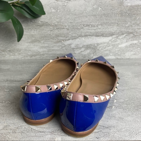 Blue studded flats from Tiudu pointy toe size 38 - Picture 4 of 7